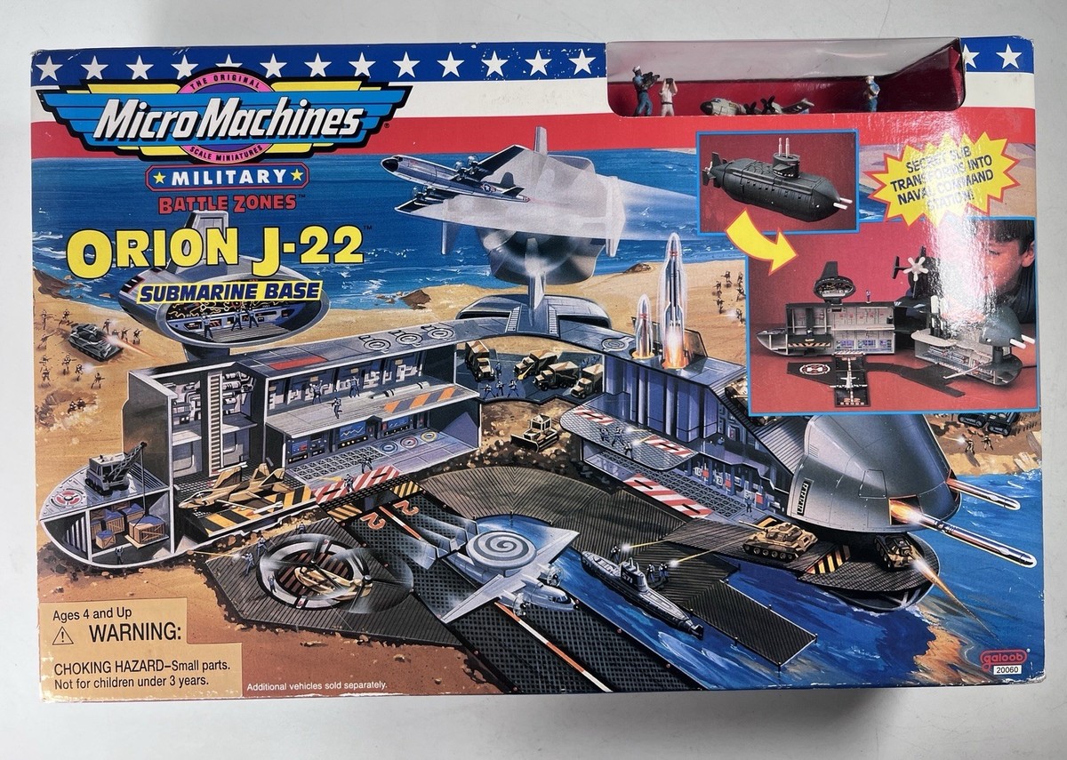 VTG 1998 Galoob Micro Machines Military Orion J-22 Submarine Base