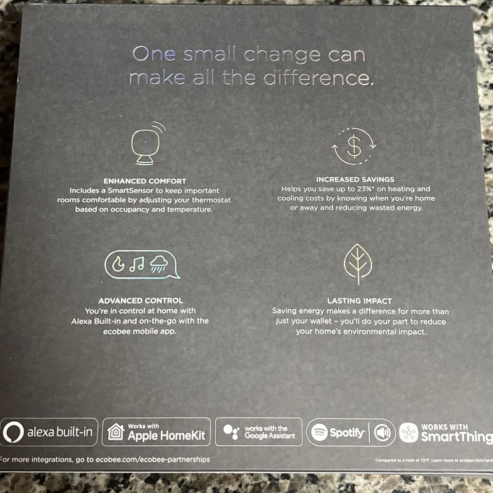 New ecobee smart thermostat Smart Thermostat Black EB-STATE5-01 - Image 4 of 4