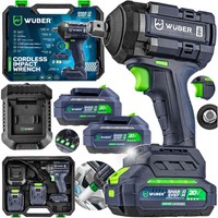 Akku Schlagschrauber 550Nm 1/2 Zoll 20V BüRstenlos Schlagschrauber Set 2 Akku