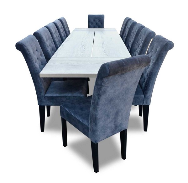 Esstisch 12 X StüHle Esszimmer Set Essgruppe Moderne Stuhle Tisch 13Tlg.-image