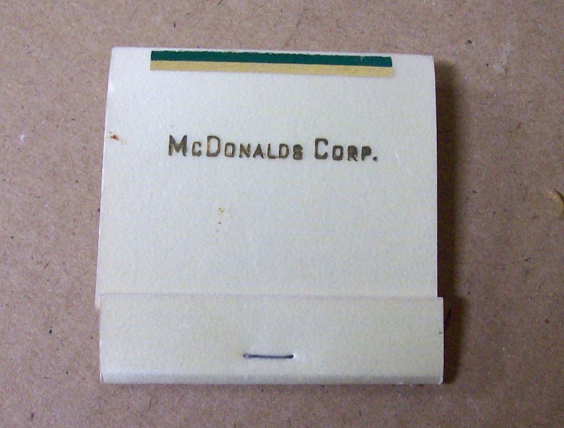 McDonald's Corporation Matchbook Amway Grand Plaza Hotel MI