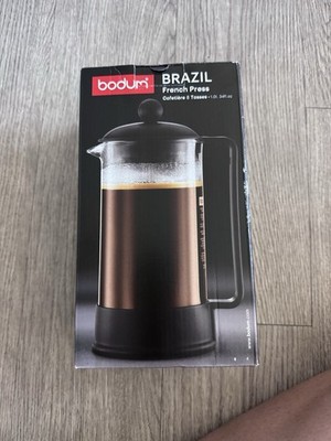 Bodum Brazil Stainless Steel French Press Coffee Maker 34 Ounce Chrome