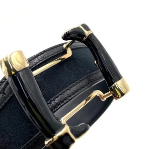 Gucci Ceinture 80/32 138455 GG Toile Bottes Motif Cuir Noir Motif GG