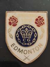 Official 1978 Edmonton Commonwealth Games Team England Enamel Shield Badge Pin
