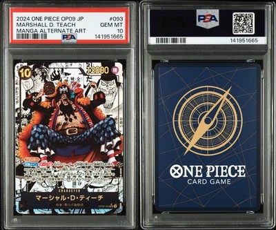 PSA 10 Marshall D. Teach SR (Manga Alt Art) OP09-093 One Piece