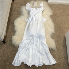 SHOW ME YOUR MUMU Reese Ruffle Maxi in Ivory NWT