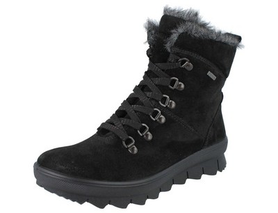 LEGERO Novara women's boots ankle lace-up boots boots black suede