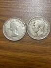 Two Canadian Silver Quarters - 1960 & 1950 - 80 % Silver