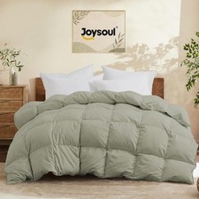 King Size Down Comforter - All Season Ultra Soft Goose Down Feather Fiber