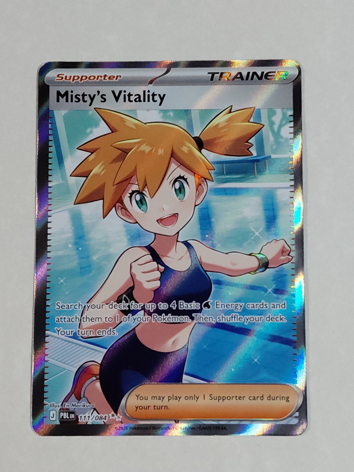 Misty's Vitality Full Art Holo 111/084 Pitch Black Ultra Rare NM English