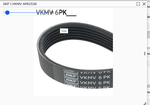 Vkmv 6PK1538/40 SKF Conti Keilrippenriemen FüR BMW Ford Hyundai Kia Toyota VW-image