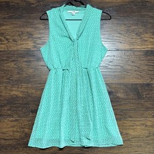 Forever 21 XXI Women's Dress - Sleeveless, Green Geometric - Size Medium