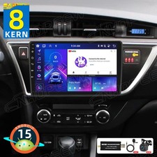 DAB+ 6+128GB Autoradio Android 15 Carplay GPS Navi FM per Toyota Auris 2013-2016