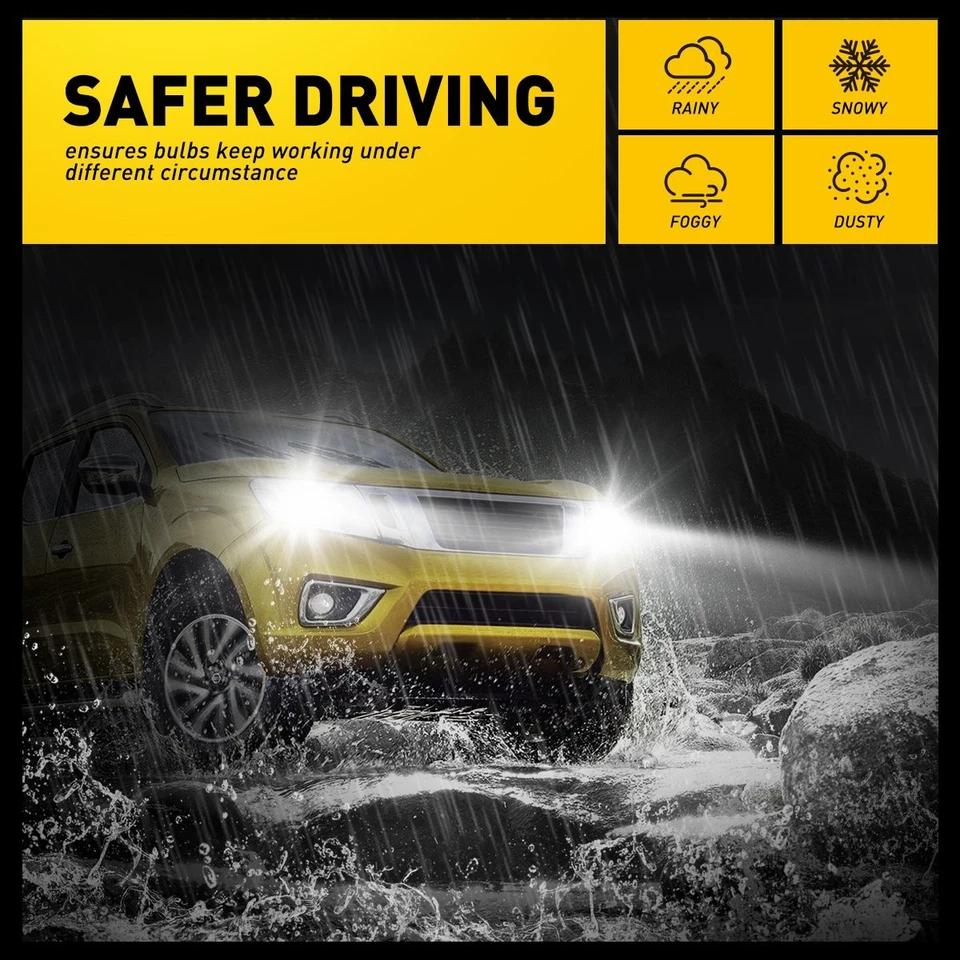 Kit de conversión de bombilla halógena H7 súper brillante 2/4X haz alto bajo blanco Foto 4 de 4