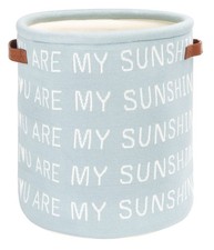 Baby Collection My Sunshine Blue Cotton Nursery Storage Basket with Handles ...