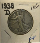 1938-D Walking Liberty Half Dollar Key Date Mid Grade Coin
