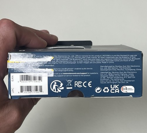 Motorola In-Ear Bluetooth Wireless Mono Headset HK385 Black *New In Box Sealed - Photo 6 sur 6