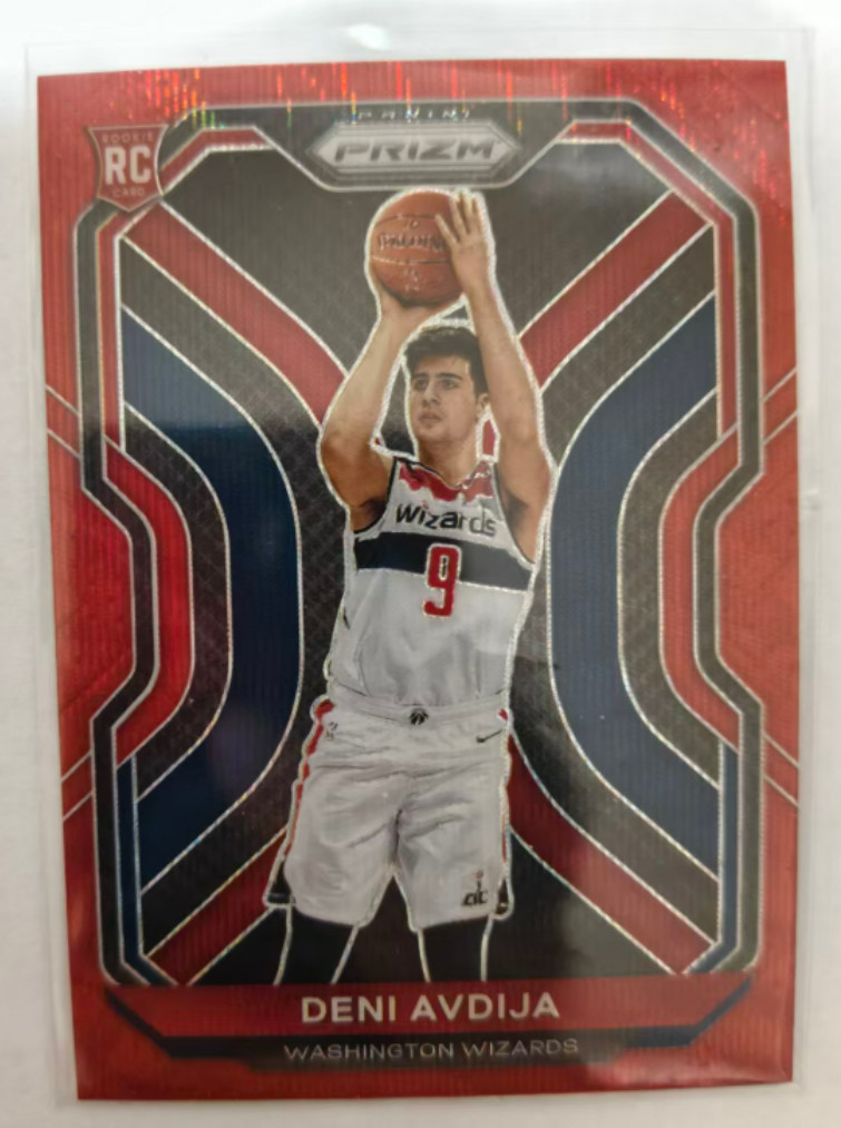 Deni Avdija 2020-21 Panini Prizm Red Wave RC Washington Wizards #290 -2.7