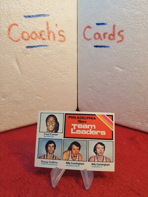 1975 Topps NBA TEAM LEADERS Philadelphia 76ers #129 Fred Carter Doug Collins Etc