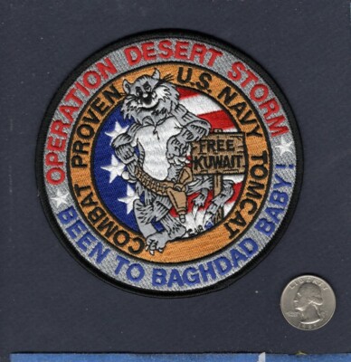 F-14 TOMCAT Desert Storm 1991 BAGHDAD BABY US NAVY VF Fighter Squadron Patch