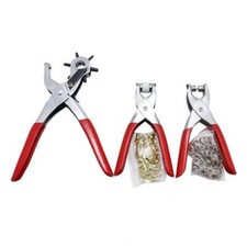 3 Pieces Revolving Hole Punch  Eyelet Plier Press Snap Plier with Eyelets Grom