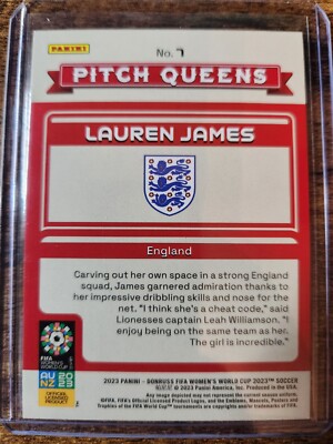 Donruss Women’s World Lauren James SSP 2023 Donruss FIFA Women's World Cup Lauren James Pitch