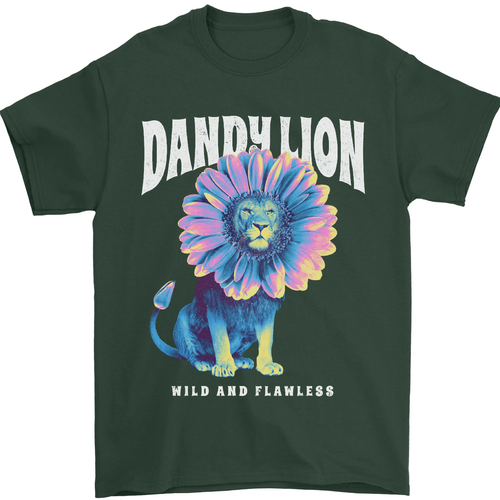 Dandylion Divertido León Hombre Camiseta 100% Algodón - Imagen 12 de 12