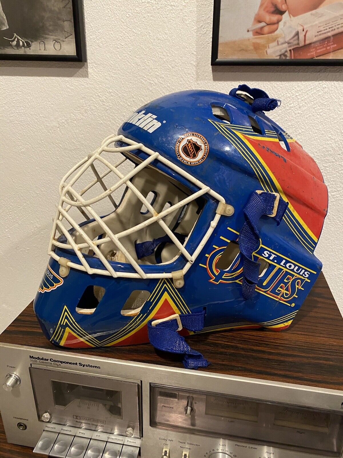  St. Louis Blues Unsigned Franklin Sports Replica Mini Goalie  Mask - Unsigned Mask : Sports & Outdoors