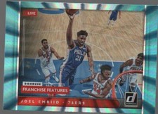 JOEL EMBIID 2021-22 DONRUSS FRANCHISE FEATURES HOLO TEAL LASER PARRALLEL insert 