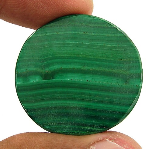 82.60 Ct Natural Green Malachite Gemstone Stone Cabochon Wire Wrap Stone - 11230 - Picture 2 of 2