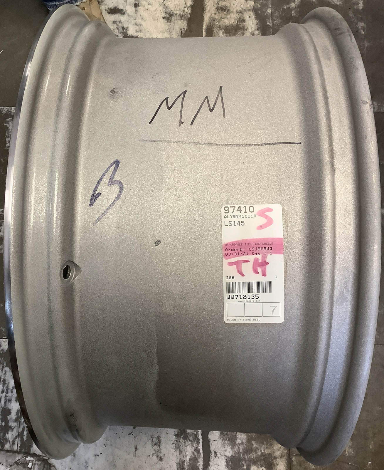 Maserati Ghibli Gransport 15-18 97410 OEM wheel rim 20 x 10.5 Rear CNC Silver