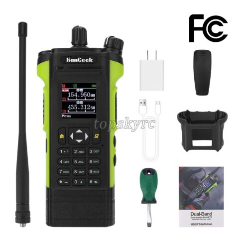 HAMGEEK APX-8000 12 W ricetrasmettitore portatile radio dual band VHF UHF 999 CH - Foto 3 di 12