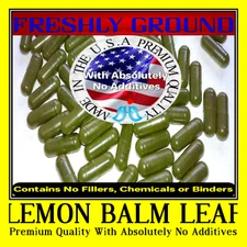 LEMON BALM LEAF With Absolutely No Additives High Potency 100 Vegetarian Capsule