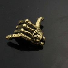 Solid Brass Hand Shaped Lanyard Bead Paracord Knife Tool Beads Pendant Hot 