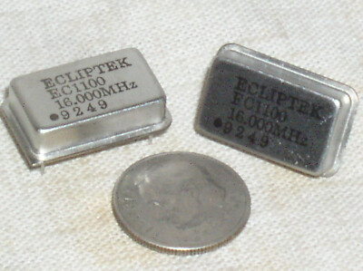 2 ECLIPTEK EC1100-16.000M 16MHZ CRYSTAL CLOCK OSCILLATOR 5V HCMOS TTL LOAD USA