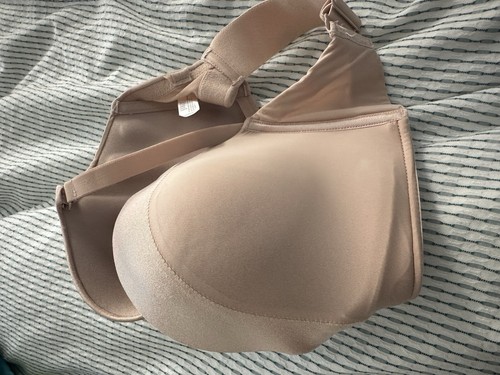 Size 32 E Wonderbra Hanes Ultimate Strapless Push Up Bra Nude Sand Beige - Picture 7 of 8