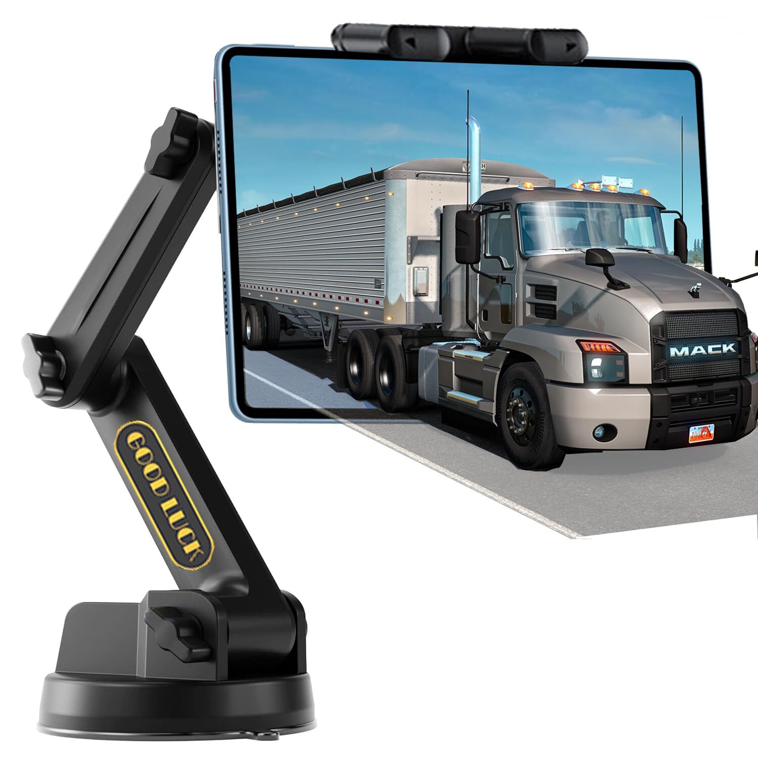 Heavy Duty 16-Inch Long Arm Tablet Mount for Truck iPad Holder-image