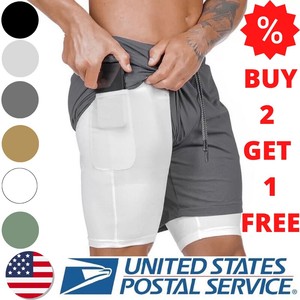 workout compression shorts with phone pocket