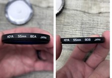 HOYA HMC 80A 80B 55mm Blue Lens Filter Made In JAPAN