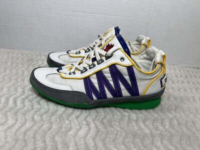 Dsquared2 Zig Zag Womens Size 38.5 US 8 Multicolor Leather Fashion Sneaker