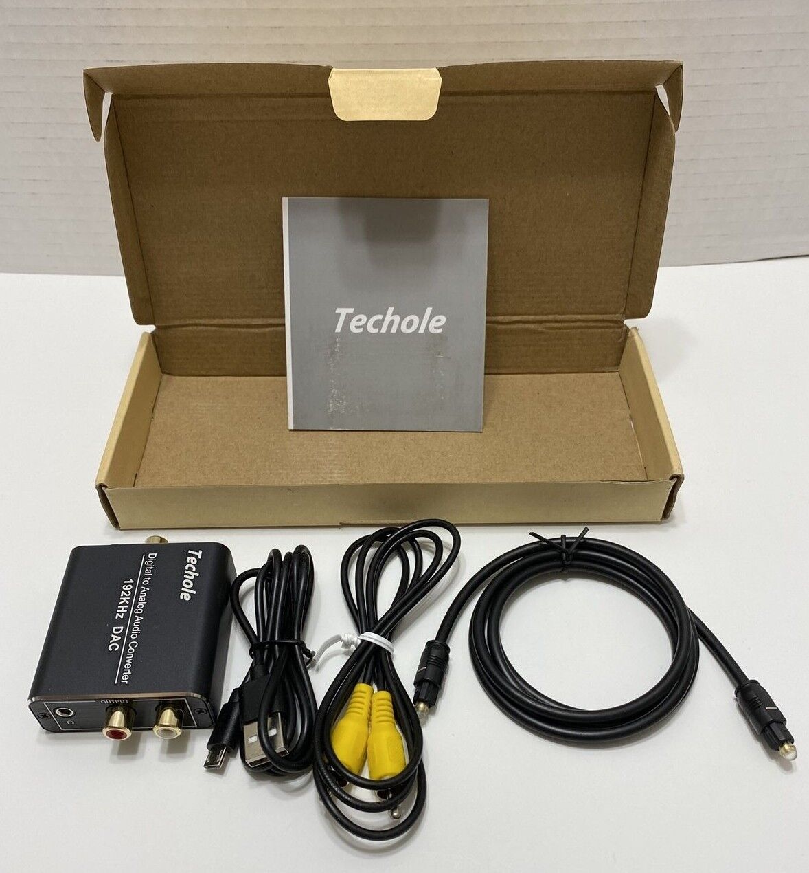 Techole Audio Converter Model HS202 w/ Cable 192KHz DAC Digital to Analog