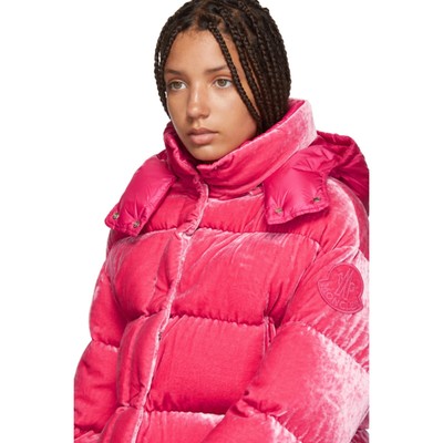 moncler pink velvet jacket