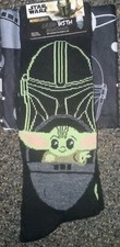 Star Wars The Mandalorian Baby Yoda Crew Socks W/ Bandana. NWT