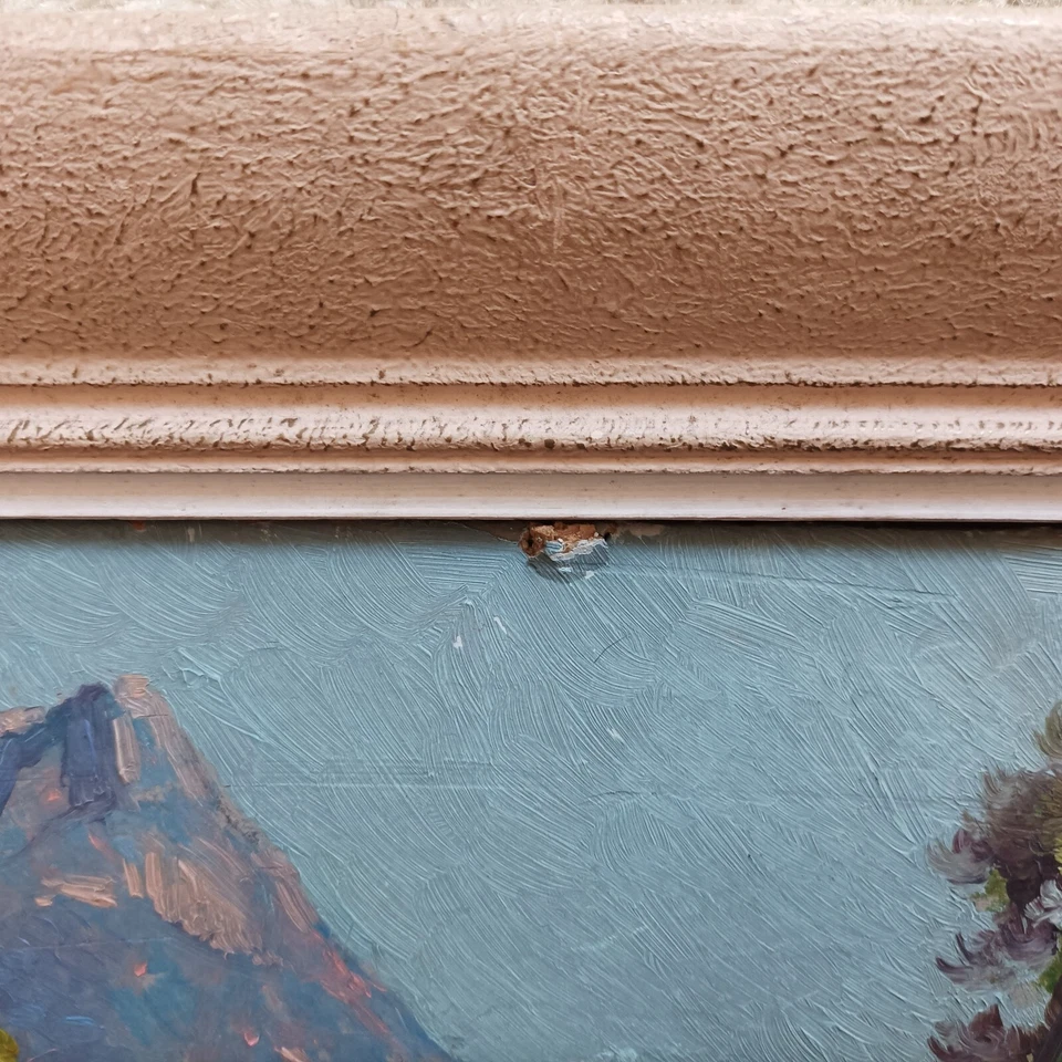 Etude huile/carton - Provence, vue du Mont Coudon (Toulon) ? - Photo 4/4