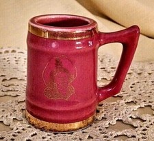 EAST CAROLINA UNIVERSITY SHOT GLASS VINTAGE PINK GOLD ECU PIRATES GREENVILLE NC.