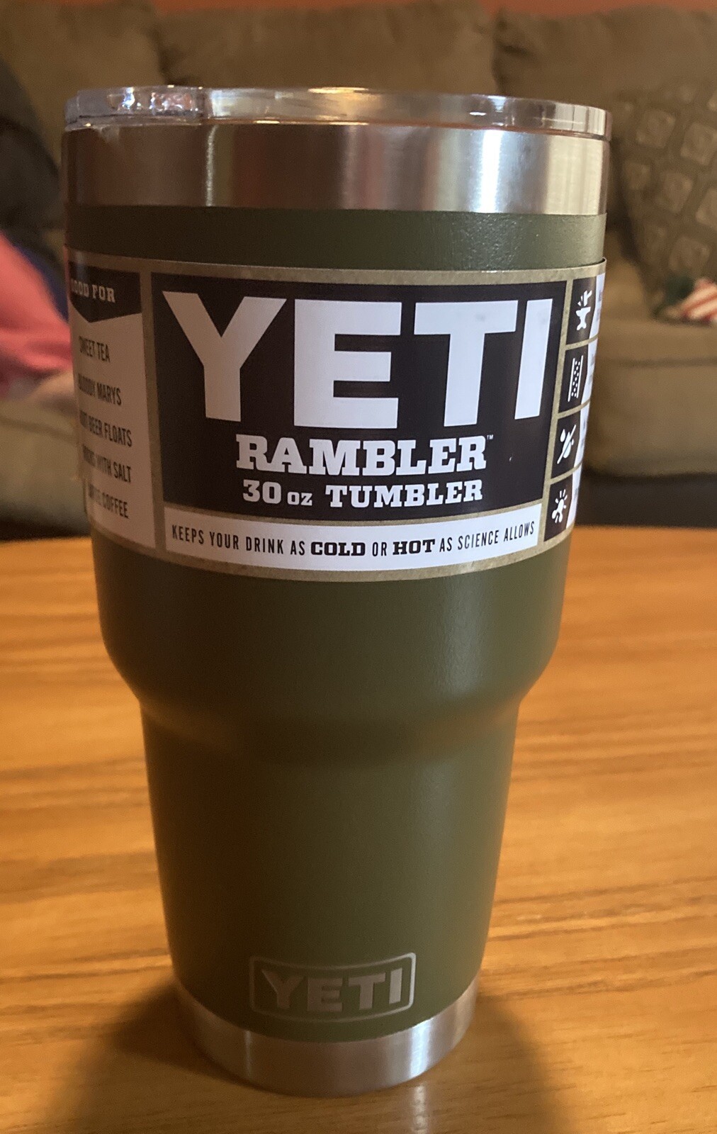 yeti olive green tumbler
