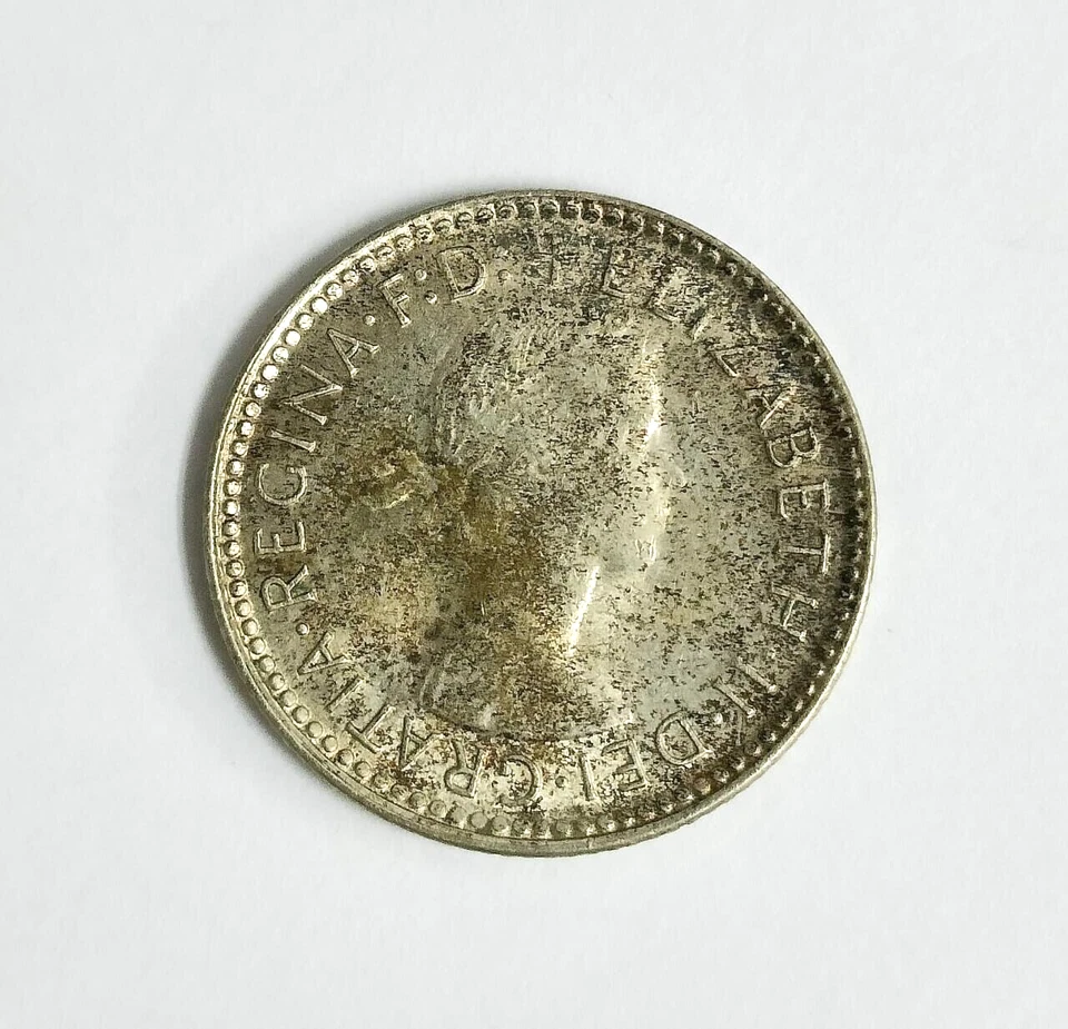 Mazuma*FC630 Great Britain Queen Elizabeth II 1962 Six Pence Silver Coin AVF - Image 2 of 2