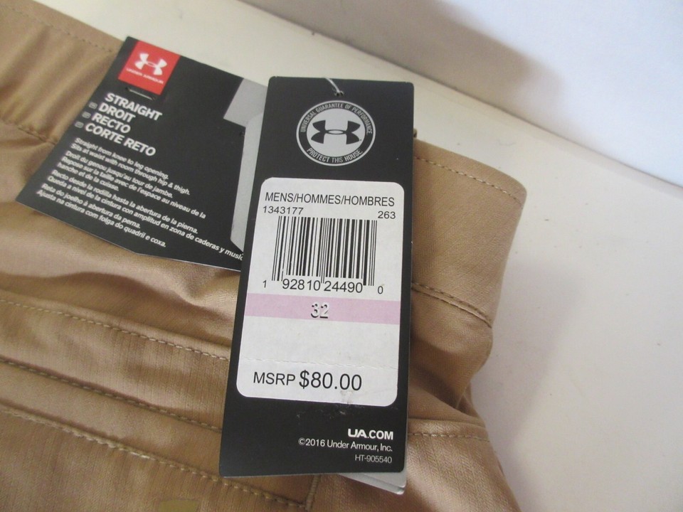 Under Armour 1343177 Brown Showdown Golf Pants Unhemmed MENS SIZE 32 eBay