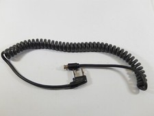 VINTAGE GRAFLEX GRAPHIC COILED HOUSEHOLD TO MALE BAYONET PC SYNC CABLE CORD