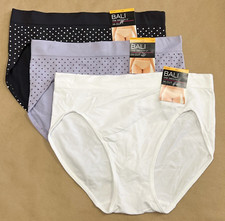 Bali One Smooth U Hi Cut Brief Panty L 7 LARGE 2362 NWT 3 Pack Underwear